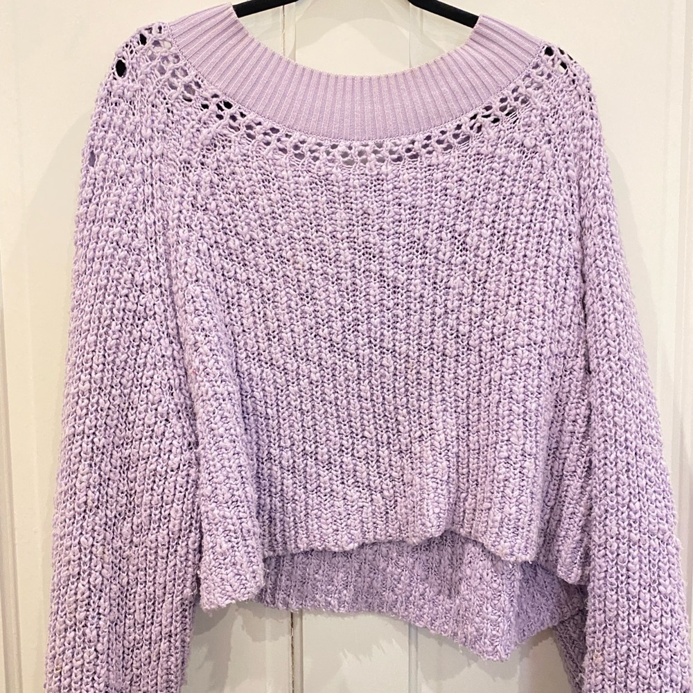 Lavender free people sweater